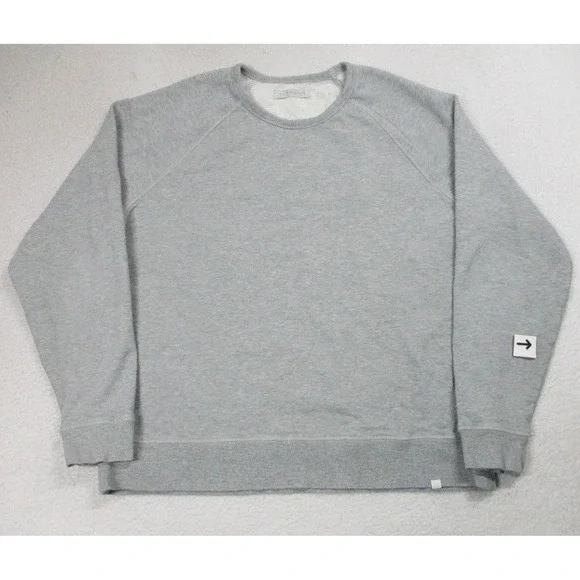 Outerknown Sweatshirt Mens 2XL Gray Crewneck Hemp Cotton Raglan Pullover‎